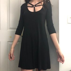 Beautiful 3/4 Sleeve Black Dress